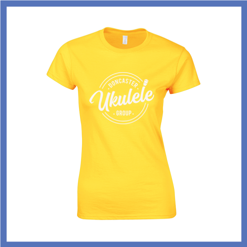 Ladies  Yellow White T Shirt