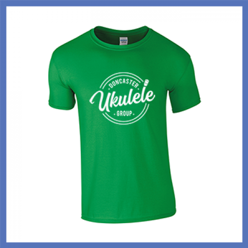 Mens Green White T Shirt