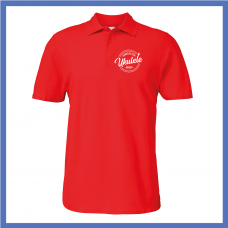 Mens Red White Polo Shirt 