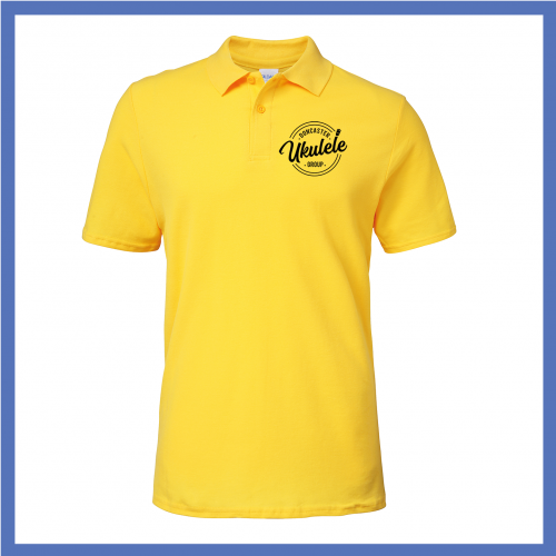 Mens Yellow Black Polo Shirt 