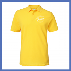 Mens Yellow White Polo Shirt 