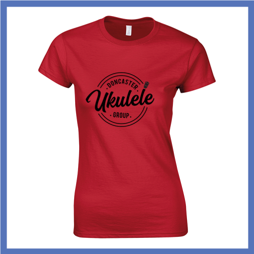 Ladies  Red Black T Shirt