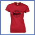 Ladies  Red Black T Shirt