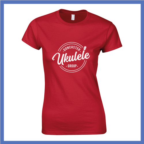 Ladies  Red White T Shirt